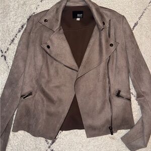 Kut from the Kloth Women's Taupe Leather Jacket